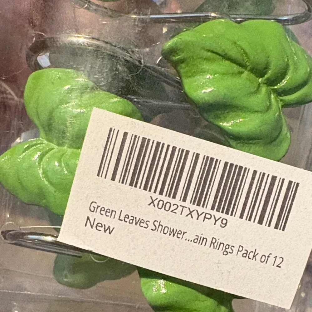 Green Leaf Shower Curtain Hooks